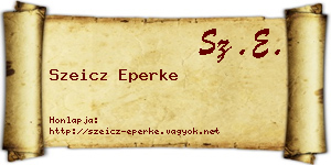 Szeicz Eperke névjegykártya